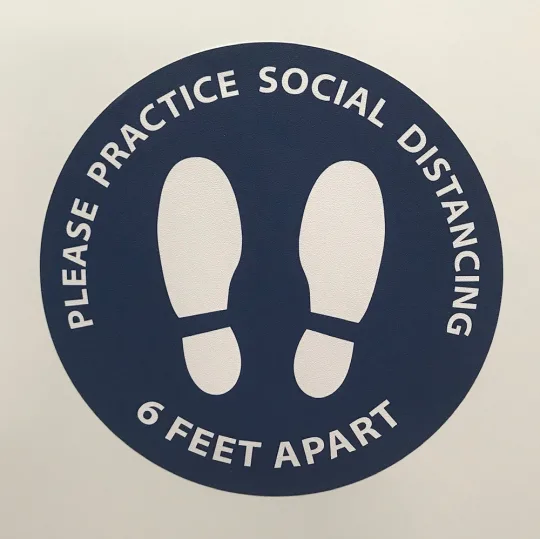 6 Feet Apart Circle Floor Sticker, 15 in Diameter - Image 2