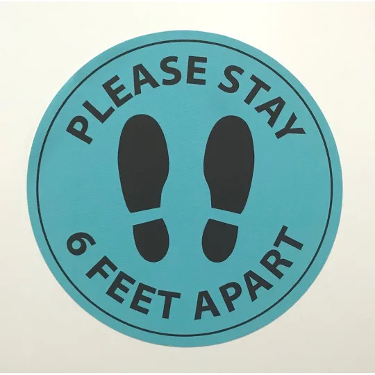 6 Feet Apart Circle Floor Sticker, 15 in Diameter - Image 3
