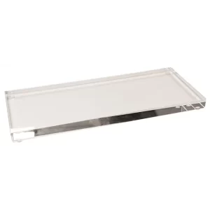Acrylic Amenity Tray, Clear with Blue Tint