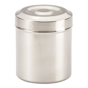Basic Collection, Cotton Container, Polished Stainless Steel