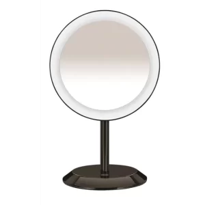 Conair® LED Lighted Vanity Mirror, 5x Magnification, Black Chrome Finish