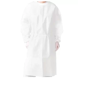 Disposable Isolation Gown, AAMI Level 1, 25gsm SBPP Non-Woven Laminated with 20gsm PE Film