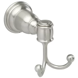 Double Robe Hook, Charleston Collection, Satin Nickel