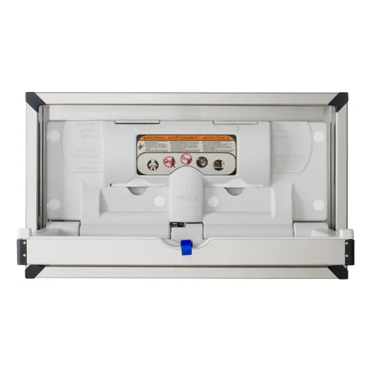 Foundations® Baby Changing Table, Horizontal Recessed, Stainless Steel Clad