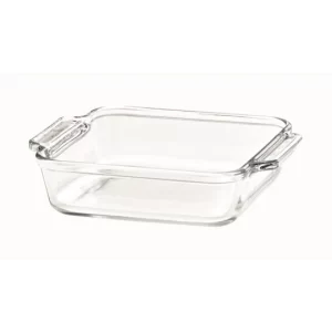 Glass Cake Pan, 8x8 Square, Clear