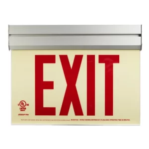 Glo Brite® Exit Sign, Double Sided, Acrylic Frame w/ Bracket, Photoluminescent
