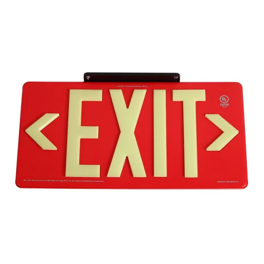 Glo Brite® Exit Sign, Double Sided, Outdoor Use, Photoluminescent