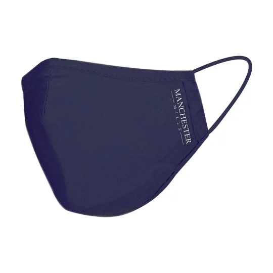 Manchester Mills 2-Ply Reusable Face Mask, Antimicrobial Technology, Blue