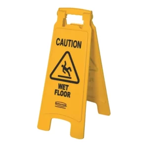 Rubbermaid 26 Inch "Caution Wet Floor Sign" 2-Sided, Yellow