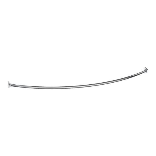 WINGITS® CONTOUR OVAL 5' Curved Shower Rod (6" Bow) with Multi-Purpose Hook, Polished Finish, Reno