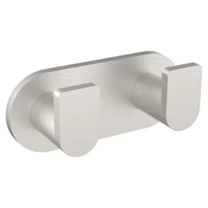 WINGITS® SHEER Elegance Double Button Robe Hook, Stainless Steel, Satin Finish