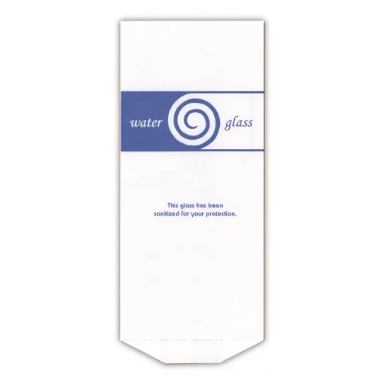 Water Glass Bag, Paper, Non-Logo, White