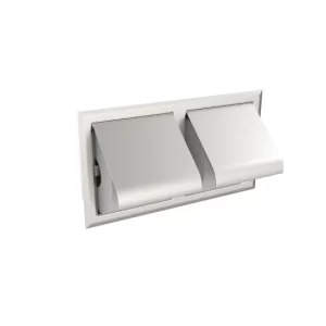 WingIts® Recessed Double Toilet Paper Holder, Satin Stainless Steel, Satin Finish
