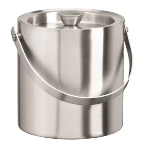 Round Ice Bucket with Lid and Handle