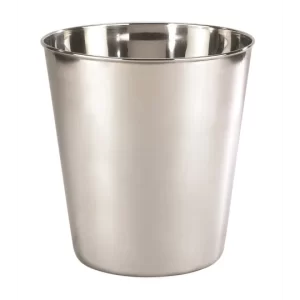 9 Quart Wastebasket, Polished Stainless Steel