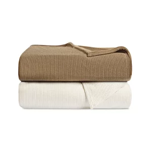 Ribbed Fleece Blanket, Full/Double 80x90