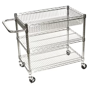 Chrome Utility Cart, 30 x 18 x 30
