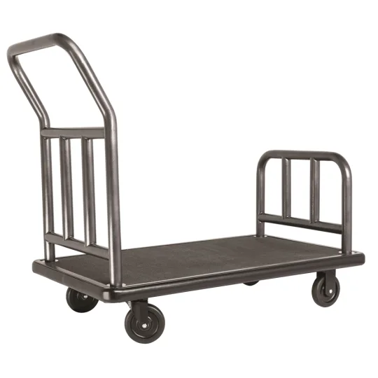 Utility Cart, 25inW x 42inH x 43inL, Stainless Steel with Rust Resistant Coating