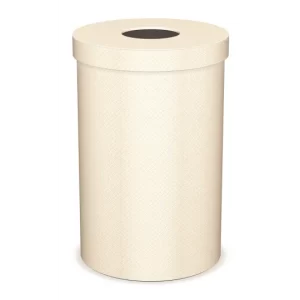 Woven Round Hamper, Ivory