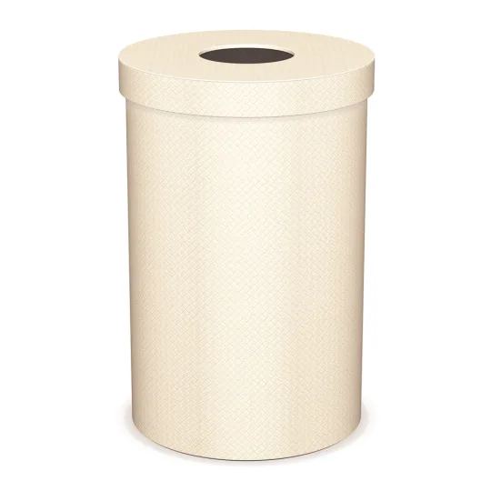 Woven Round Hamper, Ivory