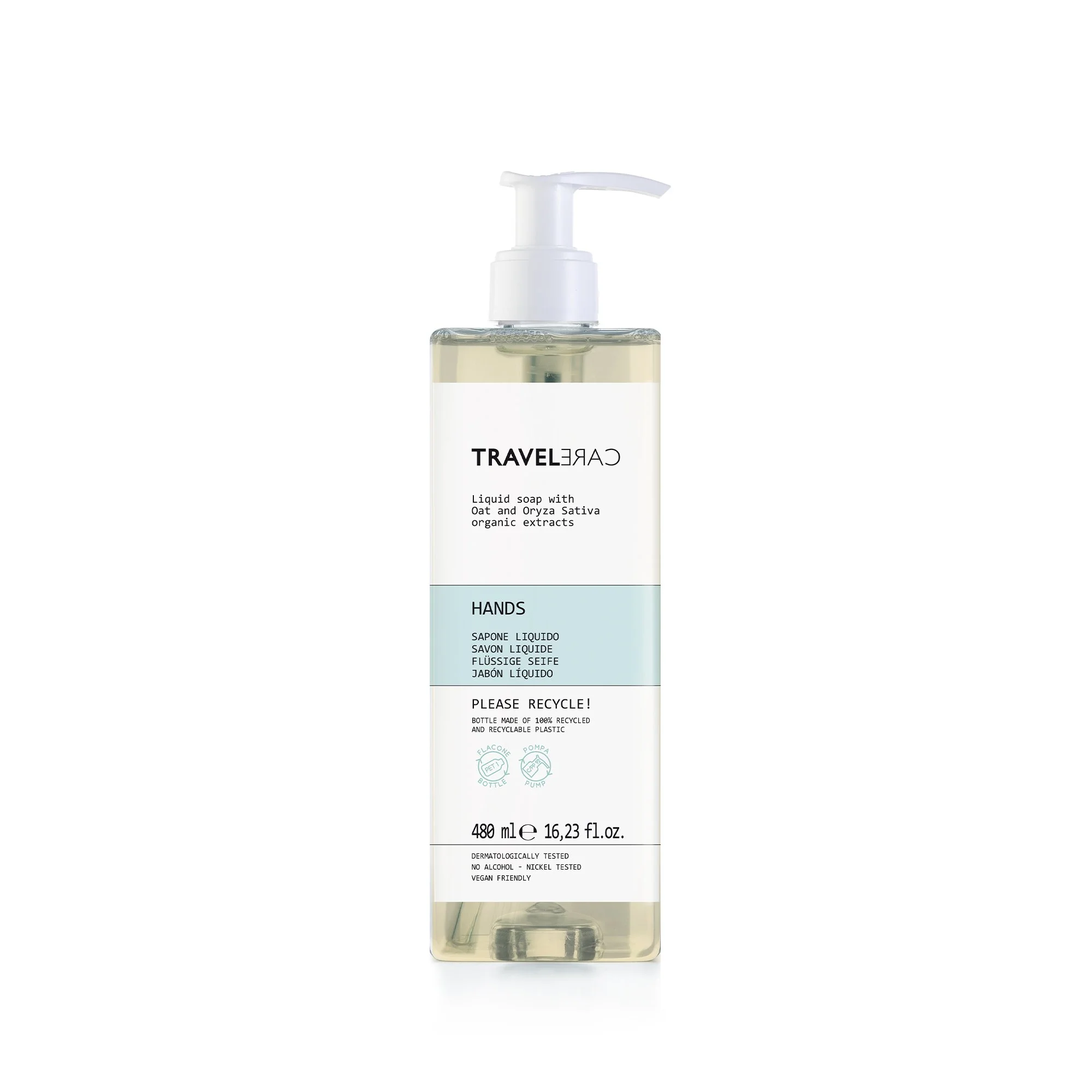 Travelcare Liquid Soap With Locked Pump (480 ml) - 18Pack